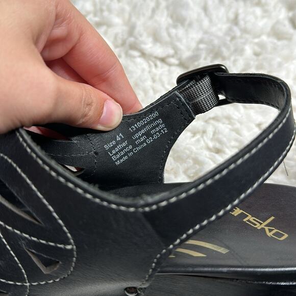 Dansko Black Butterfly Style Cutout Heel Y2K 90s Thick quality Going out Shoe - Picture 9 of 10